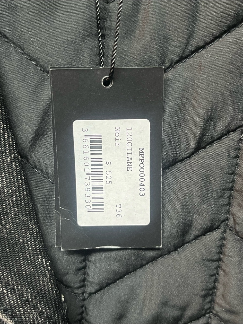 Quilted Belted Black Women's Jacket - Picture 5 of 9
